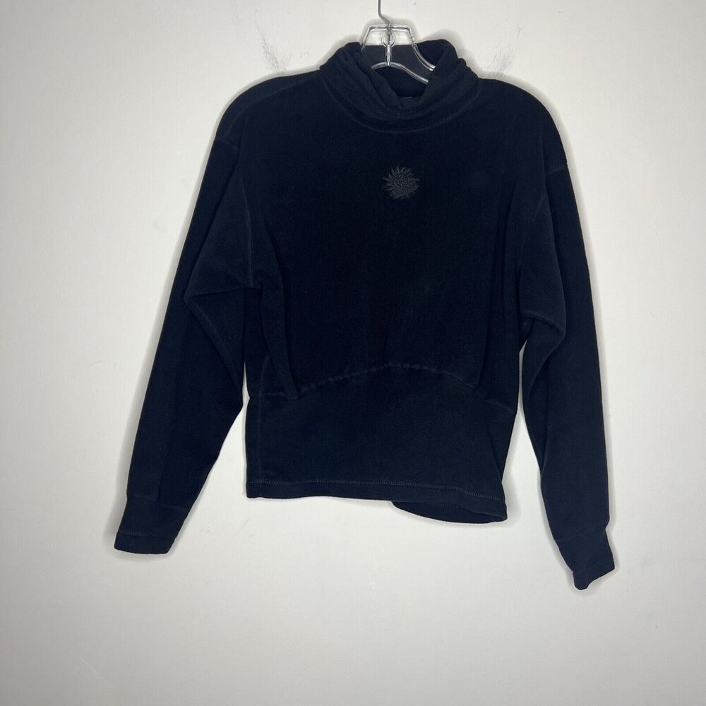 Marmot Women’s Fleece Top Size Large Black Base Layer Mock Neck Outdoor Winter